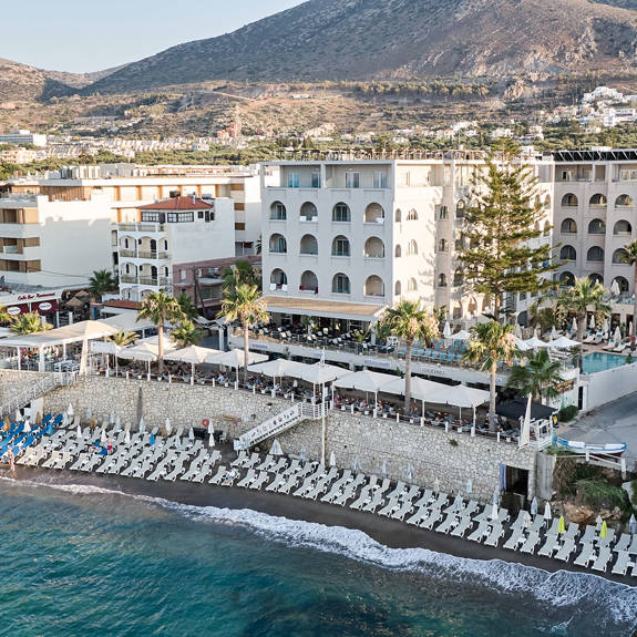 Glaros Beach Hotel Hersonissos Crete Aerial View 0002