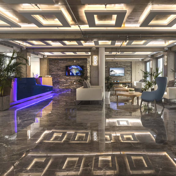 Glaros Royal Hotel Hersonissos Crete Lobby Bar 4497